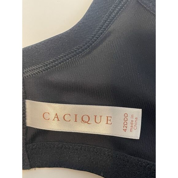 Cacique Lane Bryant Bra Boost Plunge Underwire Size 42 DDD Black NWT - Picture 5 of 10